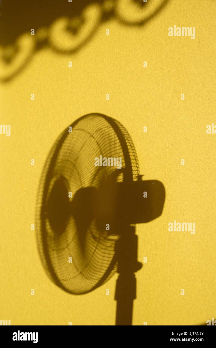 ombra di un ventilatore Foto Stock