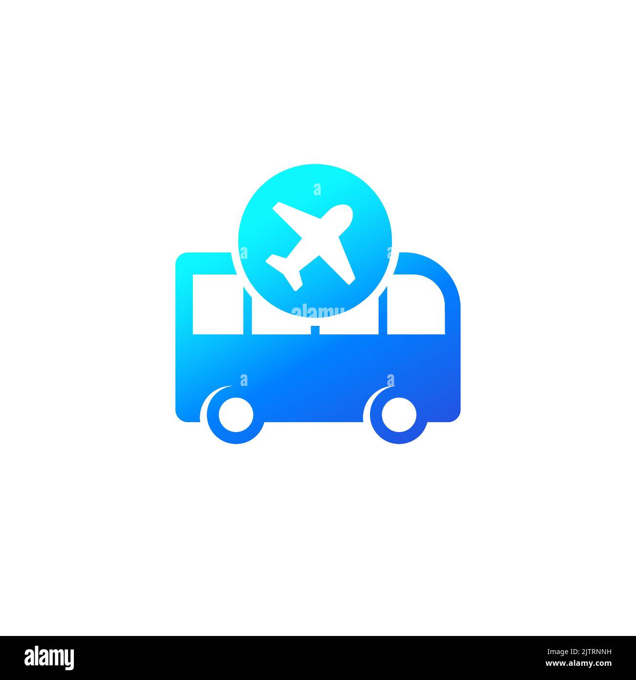 autobus per l'aeroporto, icona navetta Illustrazione Vettoriale