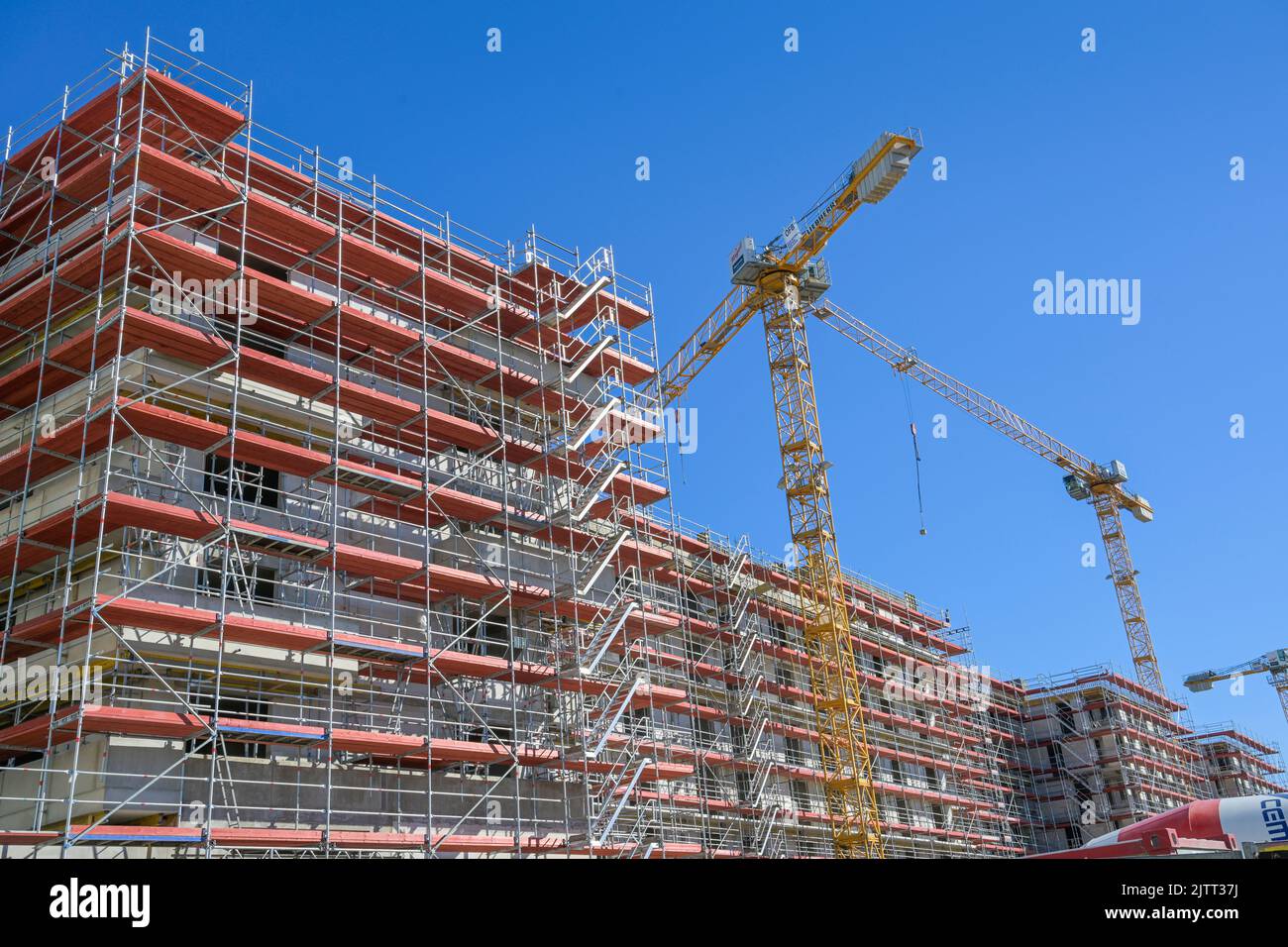 Bauarbeiten, Neubaugebiet Friedenauer Höhe, Friedenau, Schöneberg, Berlino, Germania Foto Stock