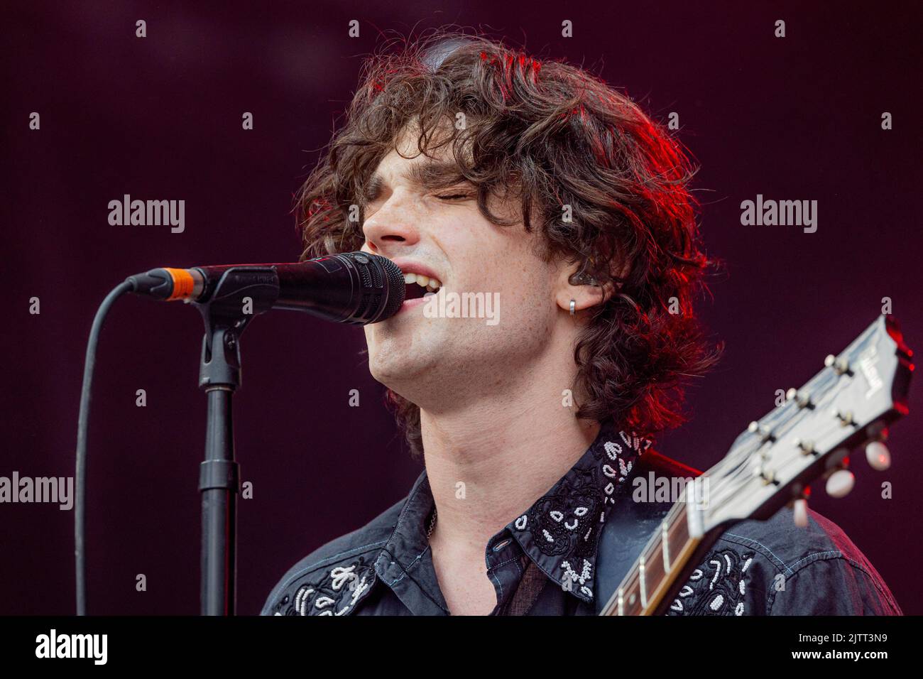 Saint-Cloud Francia 25 agosto 2022 inalatore Bono Vox son band dal vivo al Rock en Seine Festival Day 1 Parigi © Andrea Ripamonti / Alamy Foto Stock
