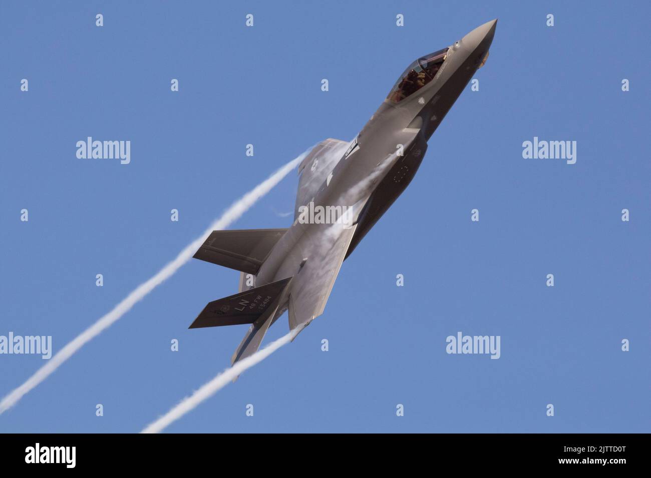 USAFE F35-A Take-off Runway 07 RAF Lakenheath, 31st agosto 2022 Foto Stock