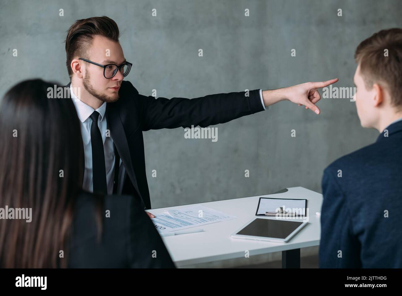 il contratto di rinegio non ha avuto un rapporto professionale Foto Stock