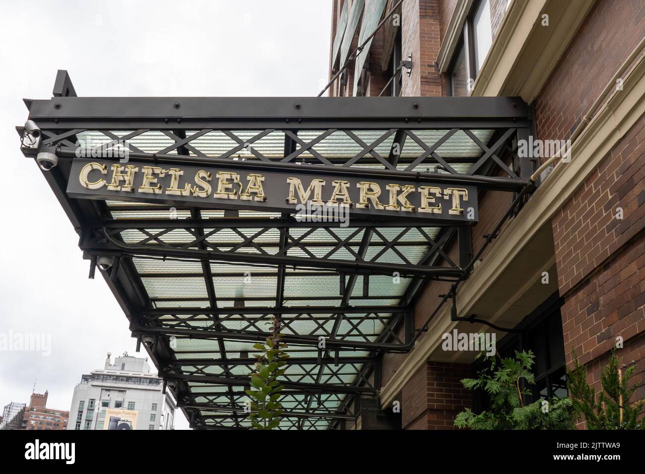 Mercato di Chelsea a New York, Stati Uniti. Foto Stock