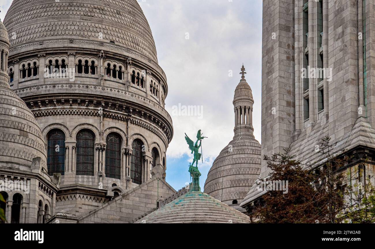 Basilica del Sacré-Cœur situata nell'Arrondissement del 18th. Parigi, Francia. 05/2009 Foto Stock