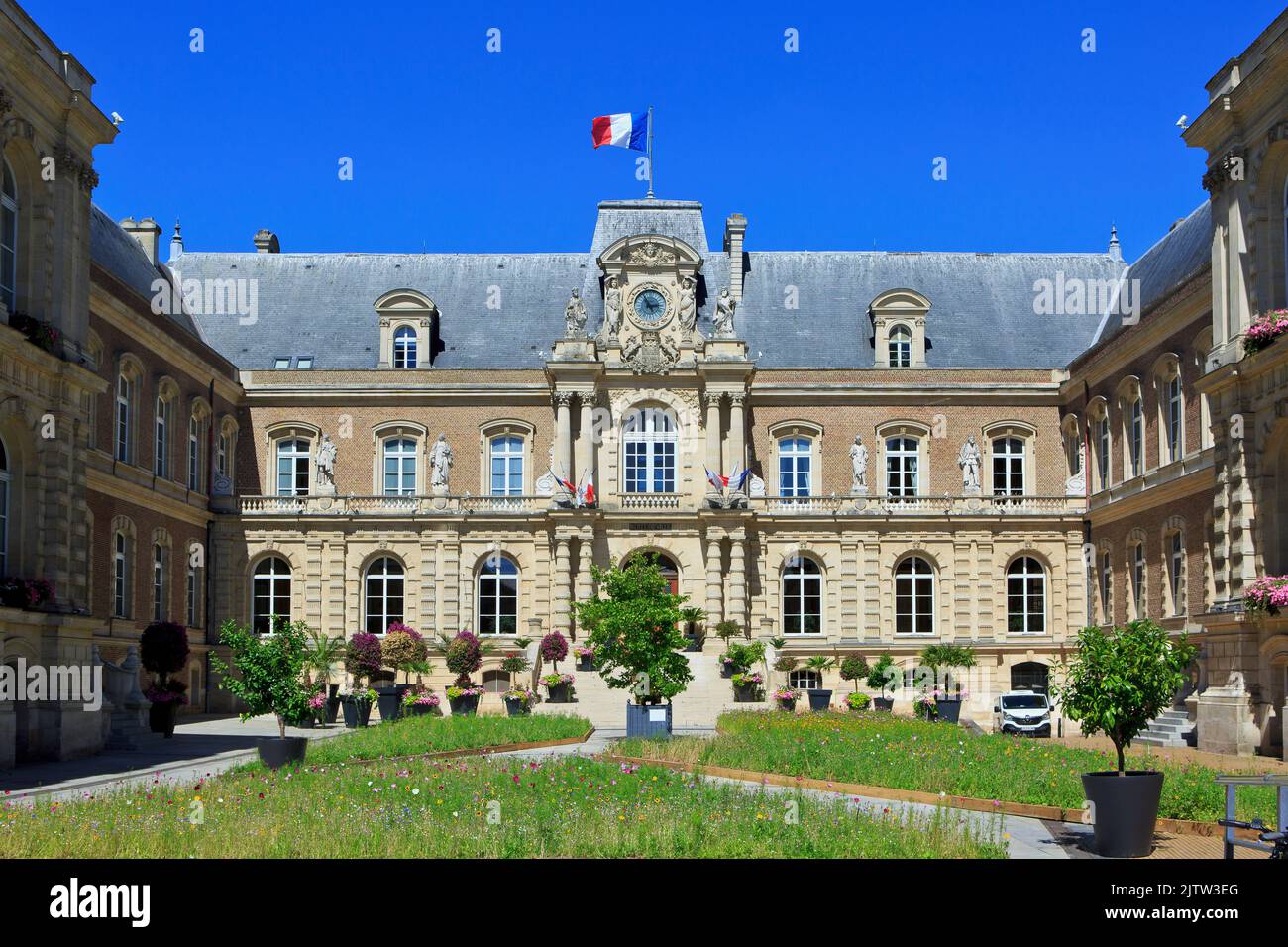 Il 18th ° secolo neoclassico municipio di Amiens (Somme), Francia Foto Stock