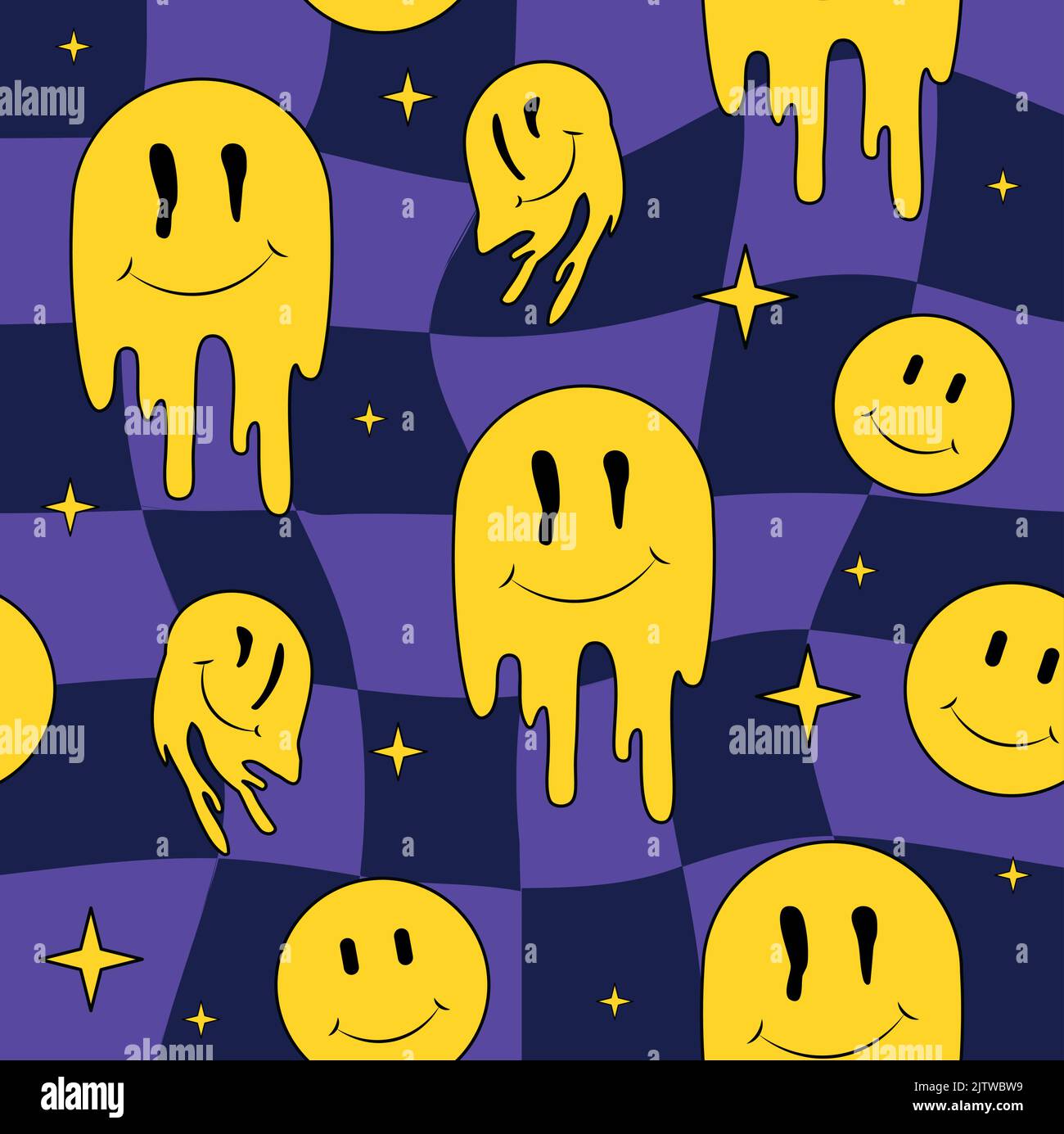 Sorridere i volti senza cuciture Illustrazione Vettoriale