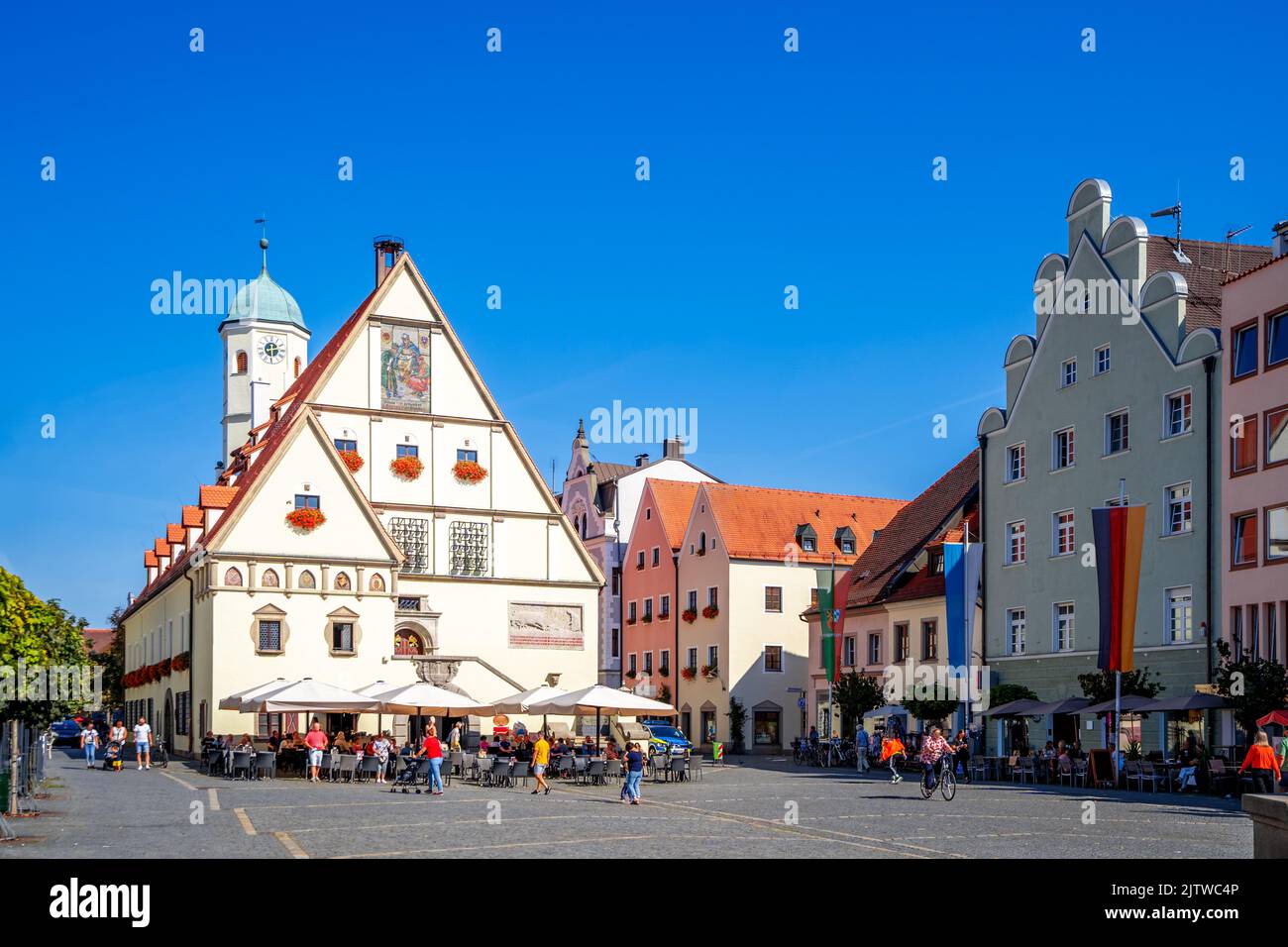 Mercato, Weiden in der Oberpfalz, Baviera, Germania Foto Stock