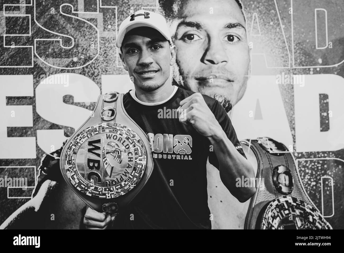 HERMOSILLO, MESSICO - SETTEMBRE 01: Juan Francisco 'Gallo' Estrada, durante una conferenza stampa in vista della Superfly WBC titolo lotta tra Juan Francisco 'Gallo' Estrada e Argi Cortes il 1 settembre 2022 a Hermosillo, Messico.(Foto di Luis Gutierrez/ Norte Foto) Foto Stock