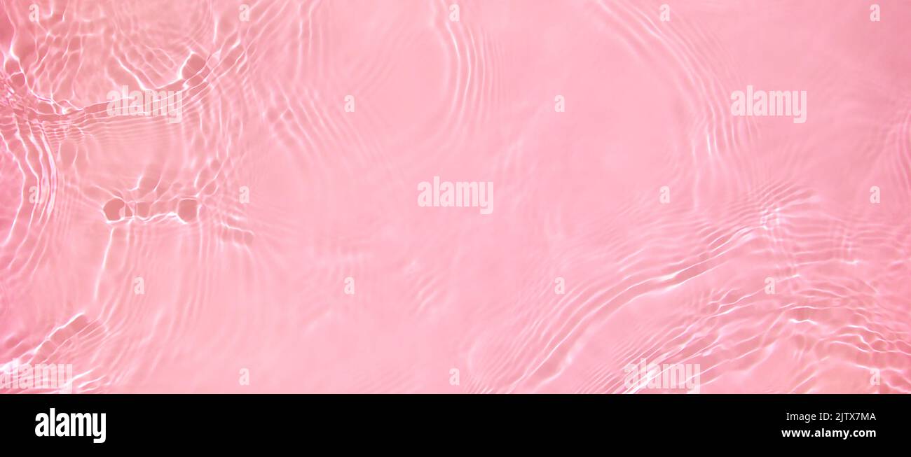 banner sfondo trasparente rosa chiaro acqua onda superficie texture Foto Stock
