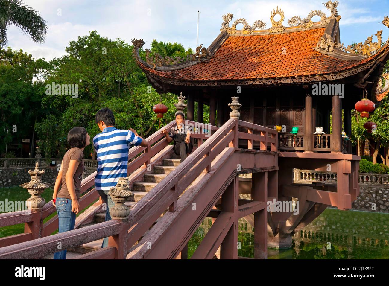 Pho Chieu Pagoda, tempio e terreni, Hai Phong, Vietnam Foto Stock