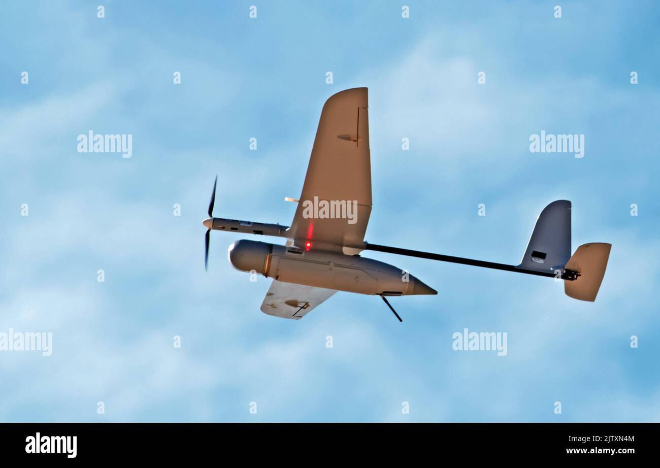 Lo Skylark i è un UAV miniaturizzato sviluppato da Elbit Systems, Israele, progettato come sistema di sorveglianza tattica e ricognizione Foto Stock Lo Skylark i è un UAV miniaturizzato sviluppato da Elbit Systems, Israele, progettato come sistema di sorveglianza tattica e ricognizione Foto Stock