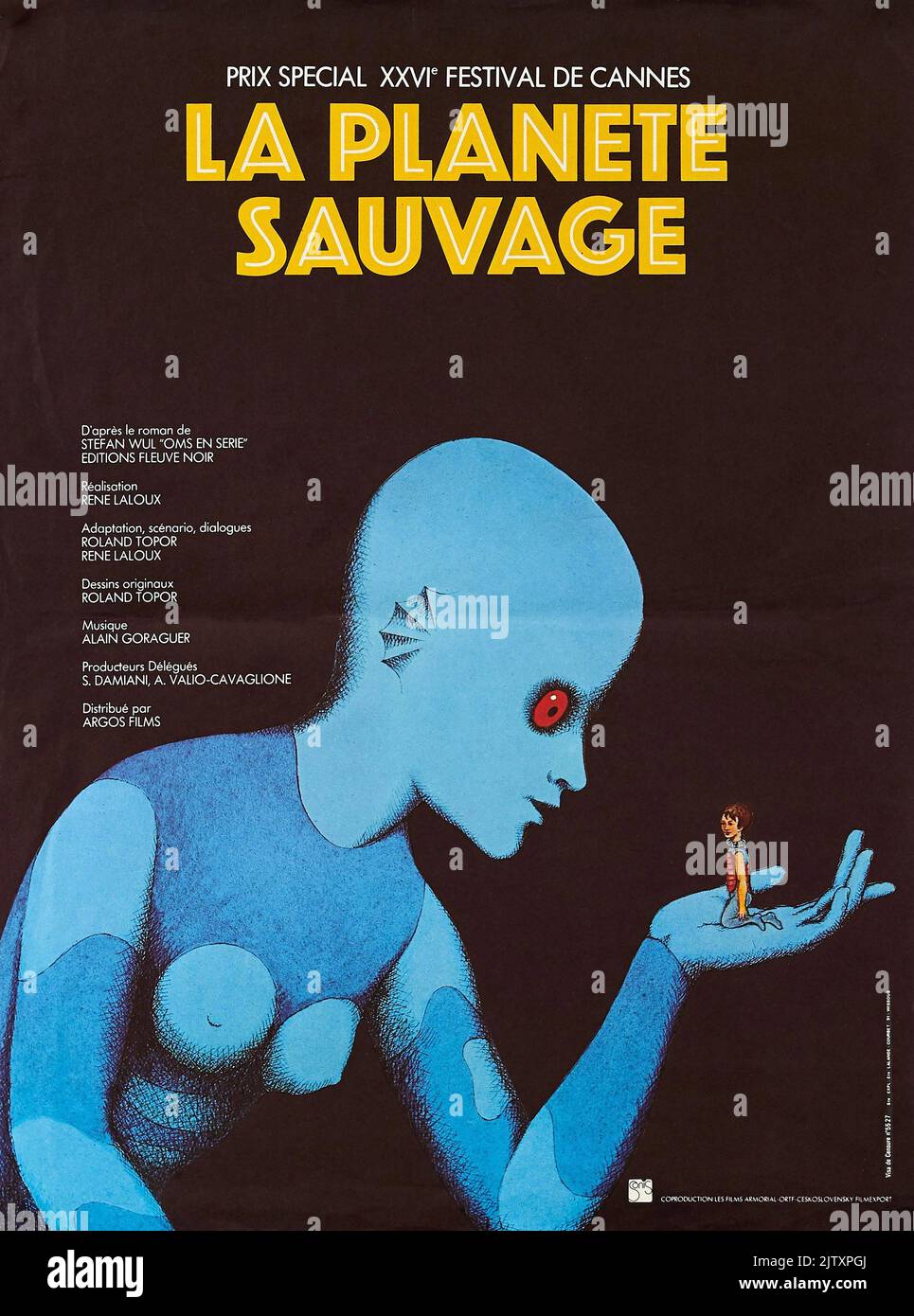 La Planète sauvage anno : 1973 Cecoslovacchia / Francia Réalisateur : René Laloux animazione poster francese Foto Stock