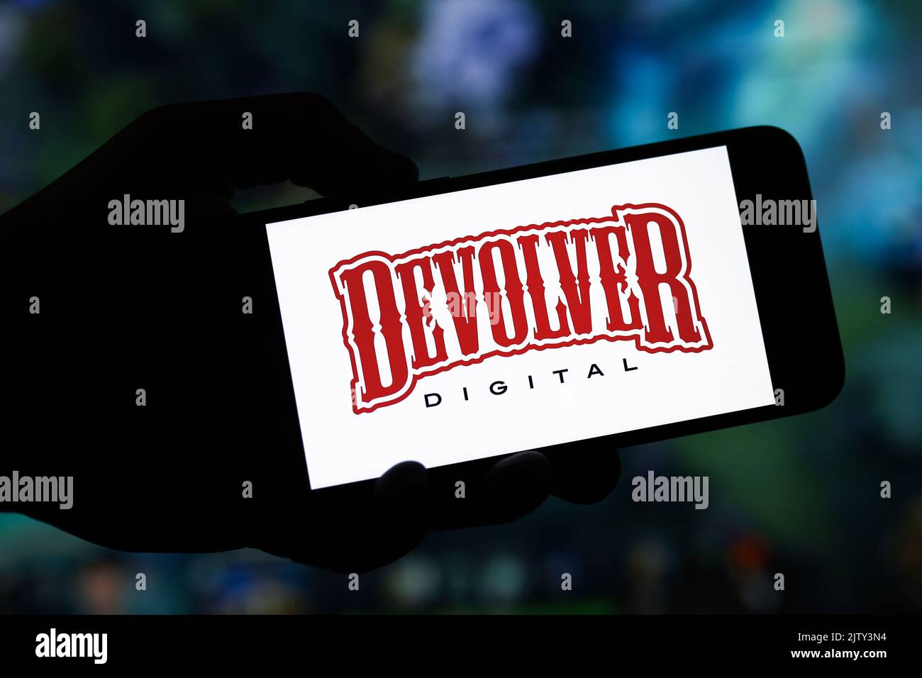 Devolver editoriale digitale. Foto illustrativa per notizie su Devolver Digital - un editore americano di videogiochi Foto Stock