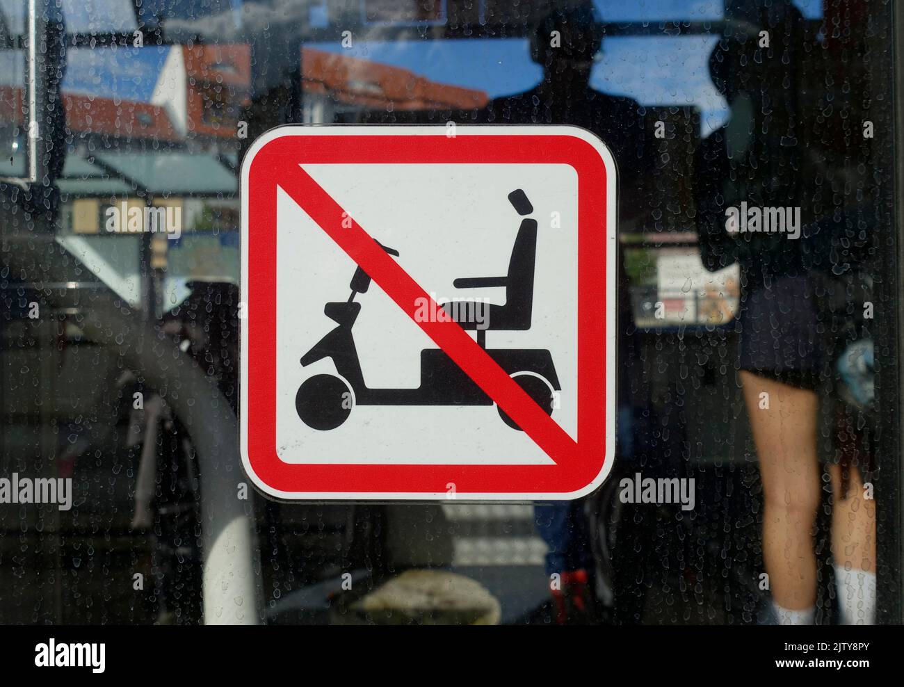Scooter per la mobilità vietato, Brandenburgo e der Havel, Germania Foto Stock