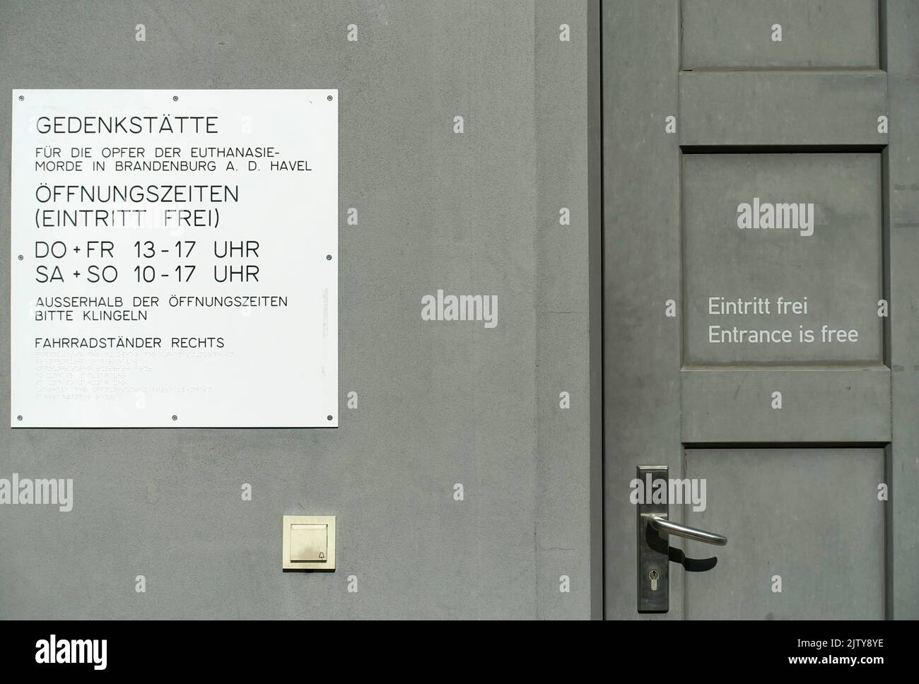 Memoriale, vittime dell'Eutanasia, istituzione di Brandeburgo e di Havel, Germania Foto Stock