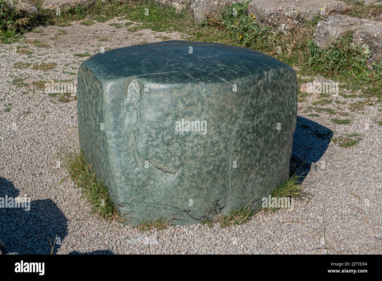 La pietra verde di Hattusa era la capitale dell'Impero ittita nella tarda età del bronzo. Le sue rovine si trovano vicino alla moderna Bogazkale. Corum, Turchia. Foto Stock
