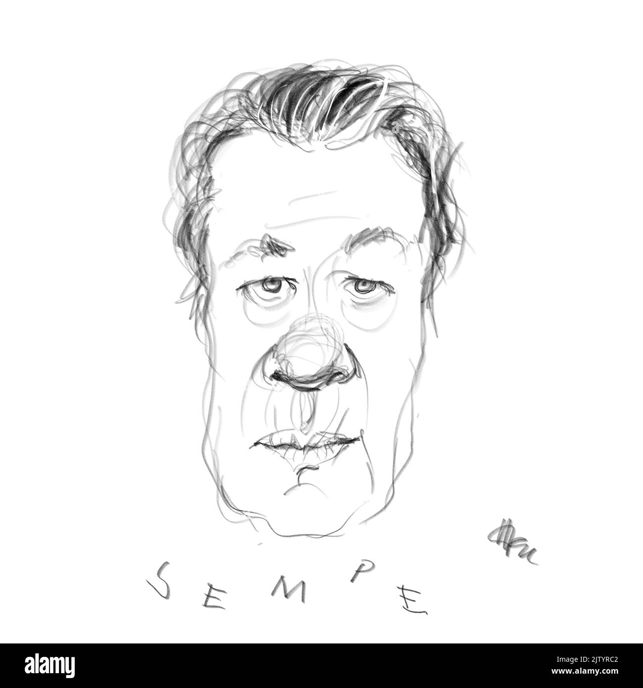 Ritratto di Jean-Jaques Sempe, Illustrator Foto Stock
