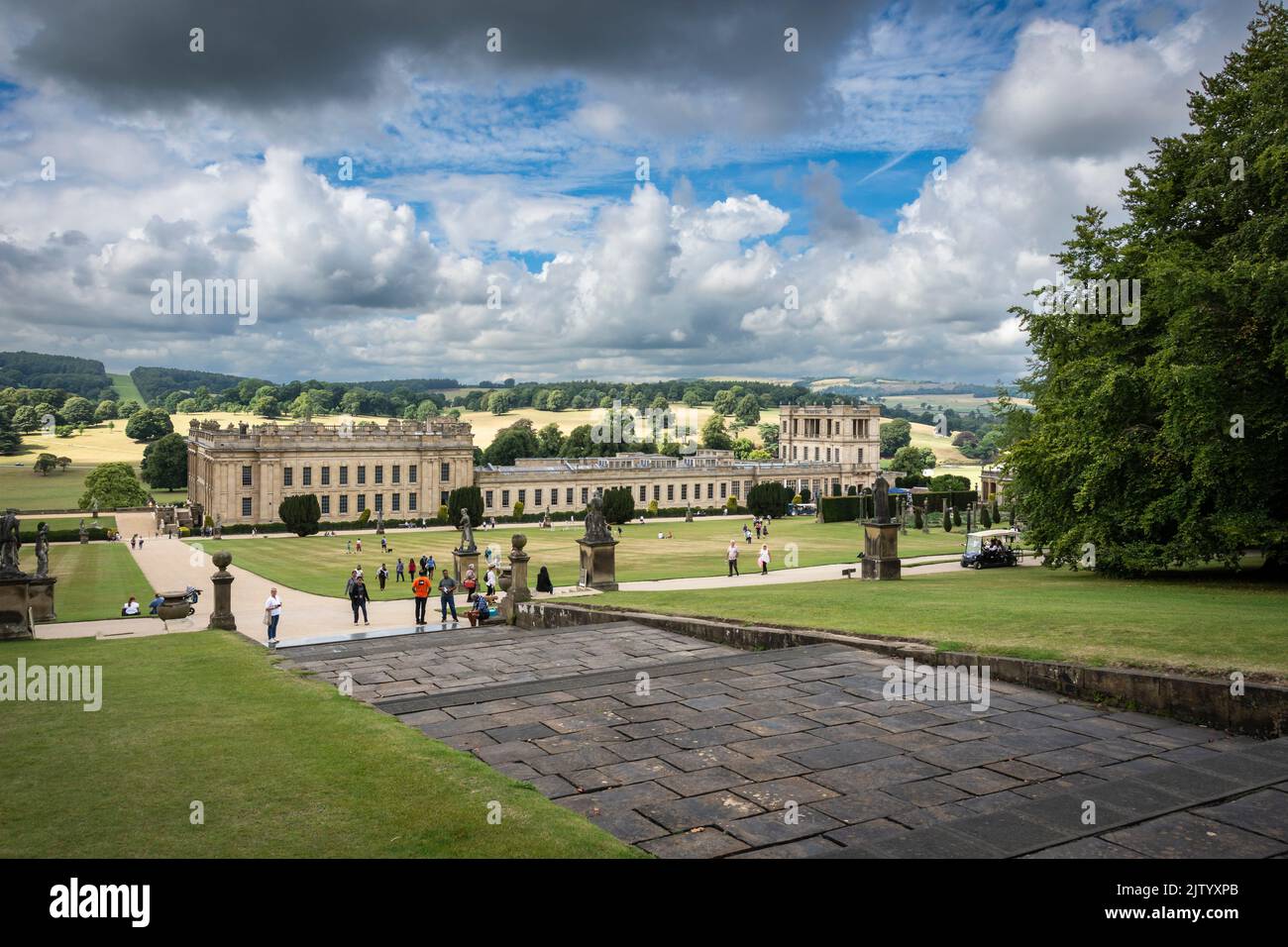 Chatsworth House, Bakewell, Derbyshire Foto Stock