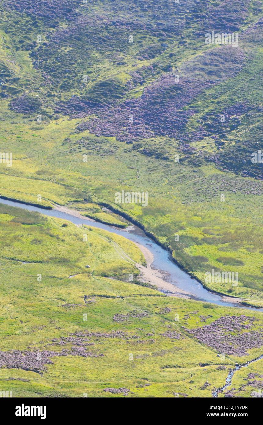 Upper Glen Callater, un sito di interesse scientifico speciale all'interno del parco nazionale di Cairngorms, Scozia Foto Stock