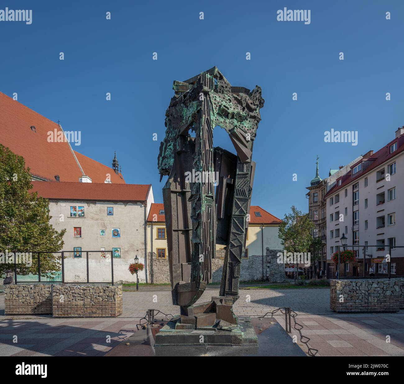 Pamataj Sculpture (Remember) - memoria alle vittime dell'Olocausto di Milano Lukáč , 1996 - Bratislava, Slovacchia Foto Stock