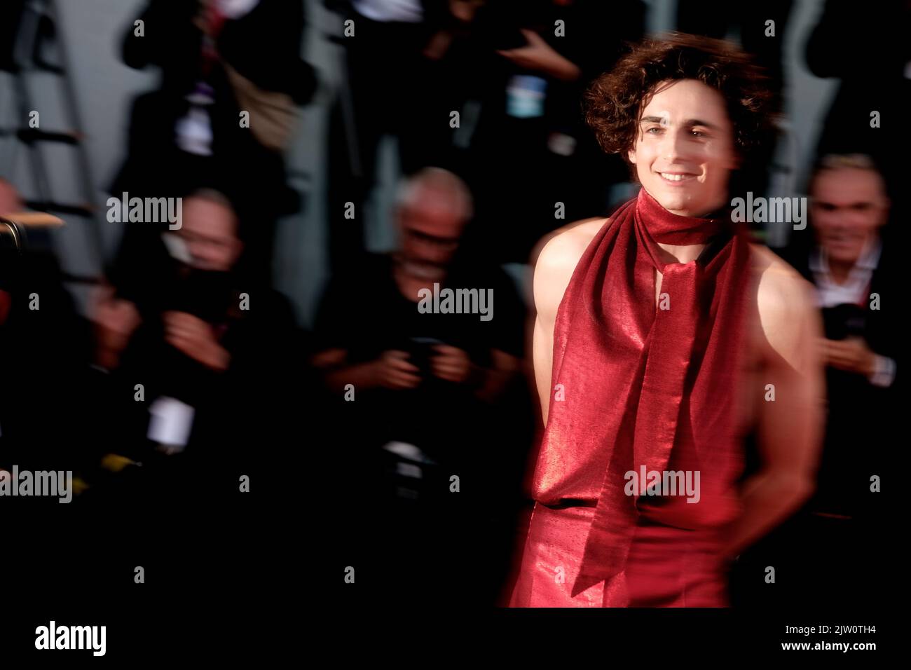 Timothee Chalamet partecipa al "Bones and all" red carpet al 79th° Festival Internazionale del Cinema di Venezia, il 02 settembre 2022 a Venezia. Foto Stock