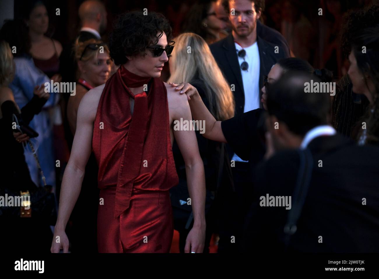 Timothee Chalamet partecipa al "Bones and all" red carpet al 79th° Festival Internazionale del Cinema di Venezia, il 02 settembre 2022 a Venezia. Foto Stock