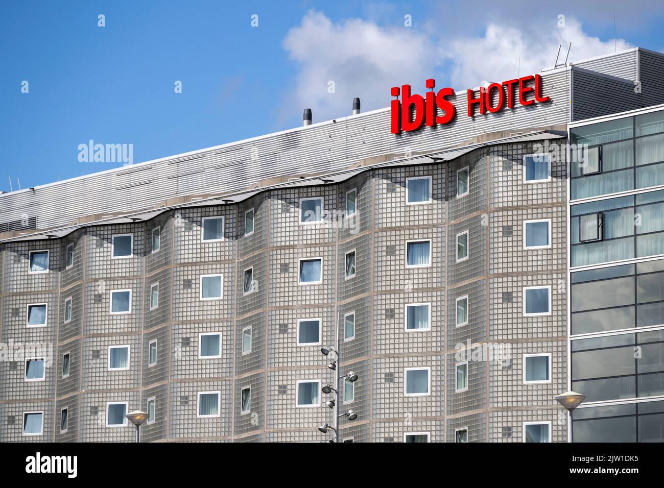 Una vista generale di un hotel Ibis ad Amsterdam, Olanda. Foto Stock