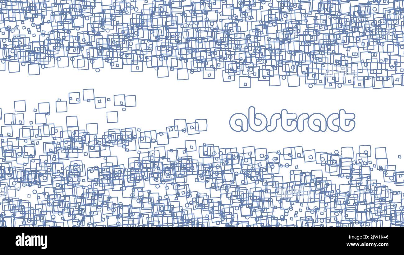 Immagine priva di significato. Astrazione grafica del contorno irregolare quasi-geometrico. Pattern vettoriale insolito Illustrazione Vettoriale