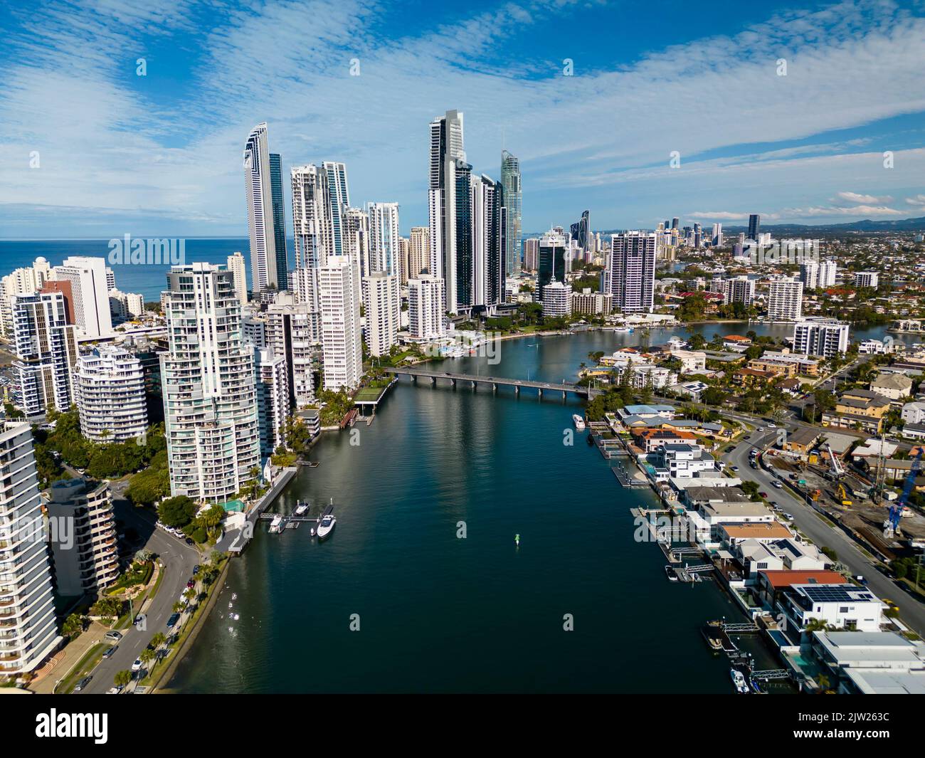 Vista aerea della Gold Coast in Australia Foto Stock
