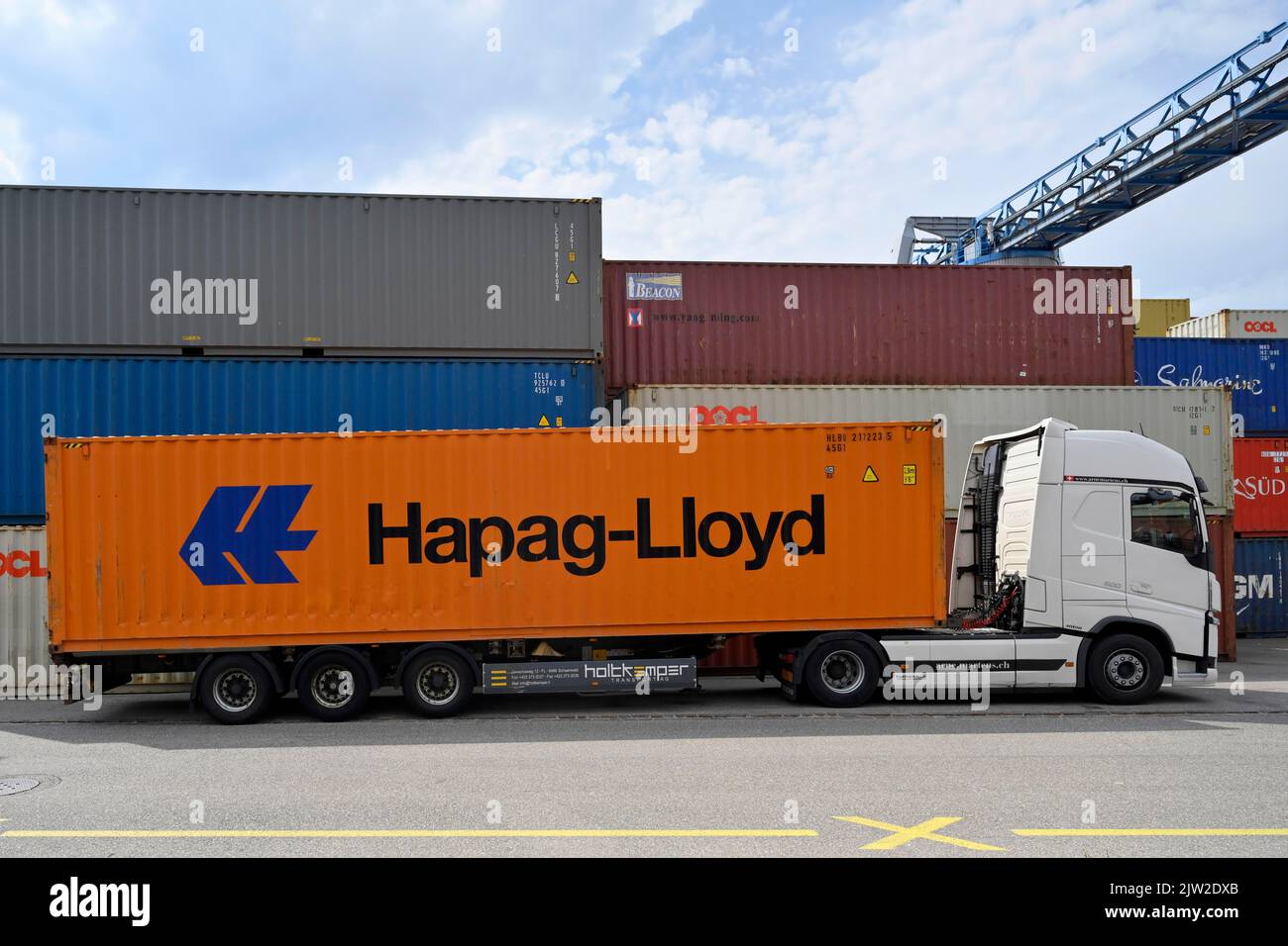 Container Hapag Lloyd Foto Stock