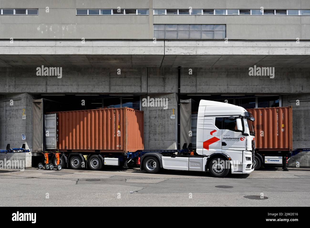 Swissterminal Logistics Service Truck, Svizzera Foto Stock