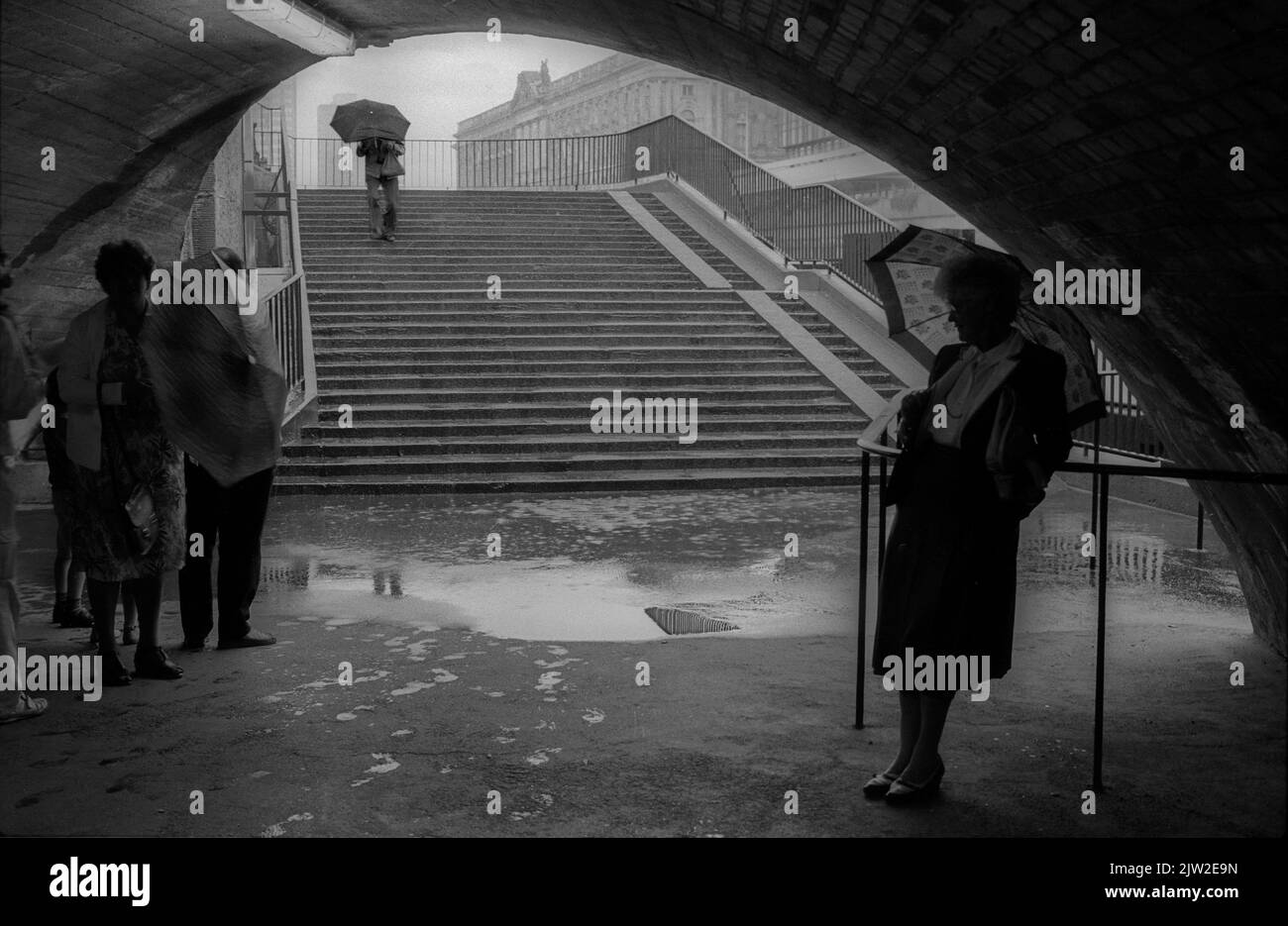 GDR, Berlino, 25. 7. 1987, Spree Tunnel sotto Karl-Liebknecht-Strasse, Palazzo della Repubblica Foto Stock