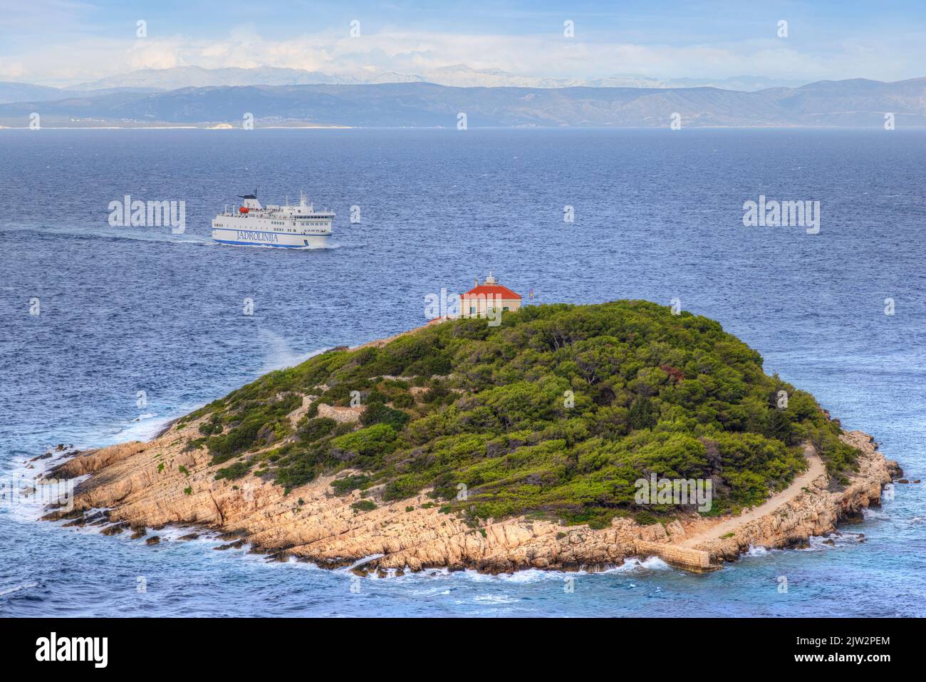 Forte George, Isola di Vis, Dalmazia, Croazia Foto Stock