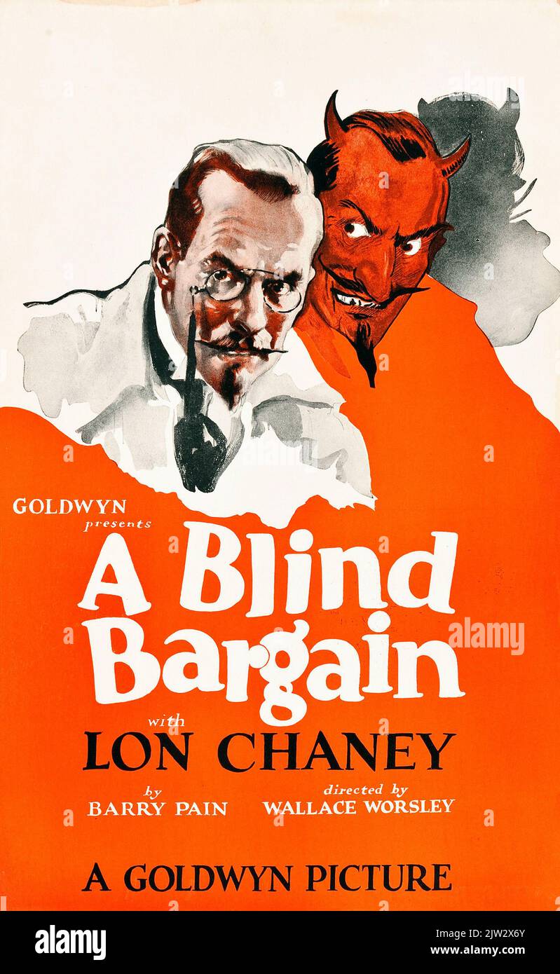 LON Chaney - Un affare cieco (Goldwyn, 1922). Scheda finestra Foto Stock