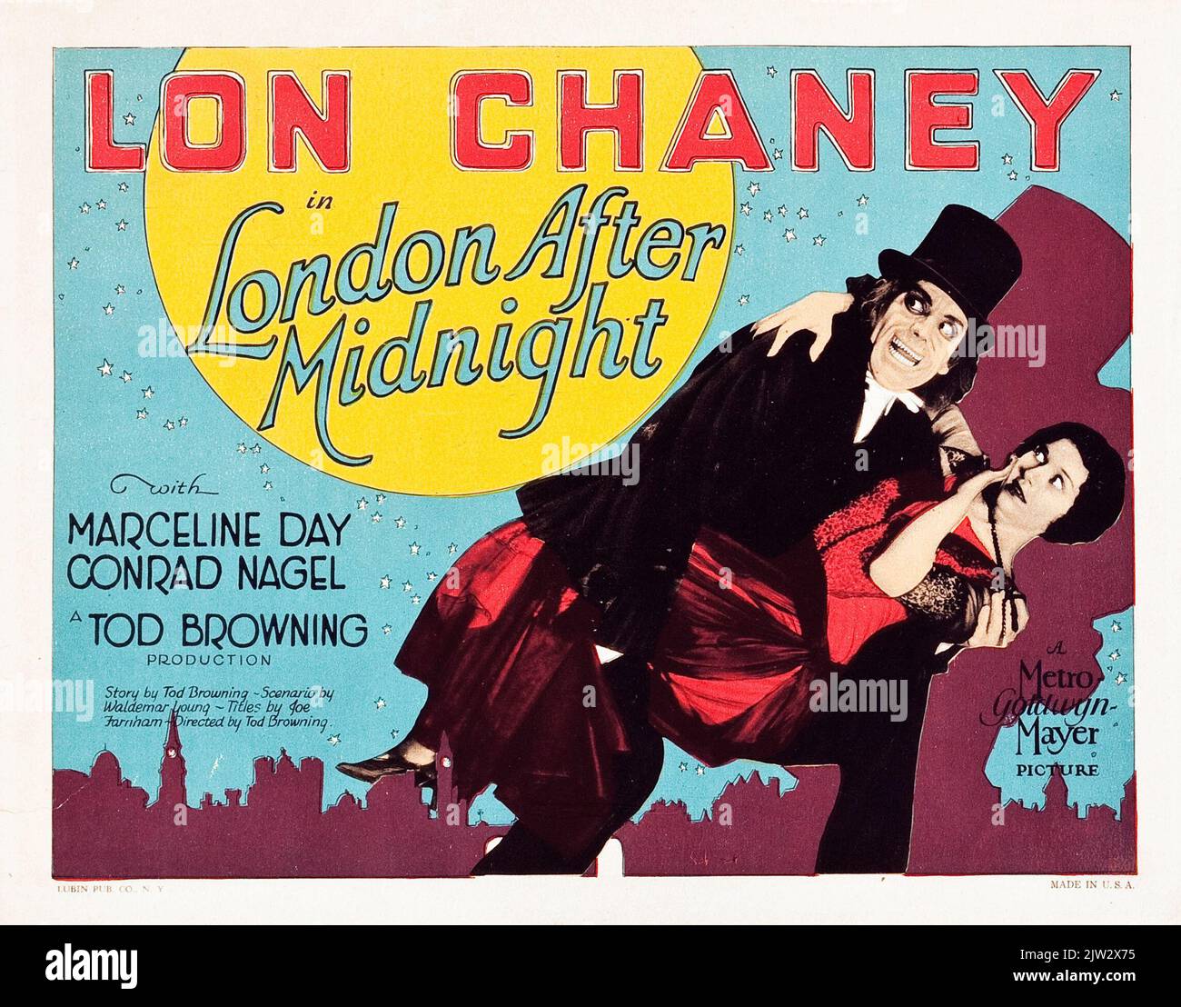 LON Chaney - Londra dopo mezzanotte (MGM, 1927) lobby card Foto Stock