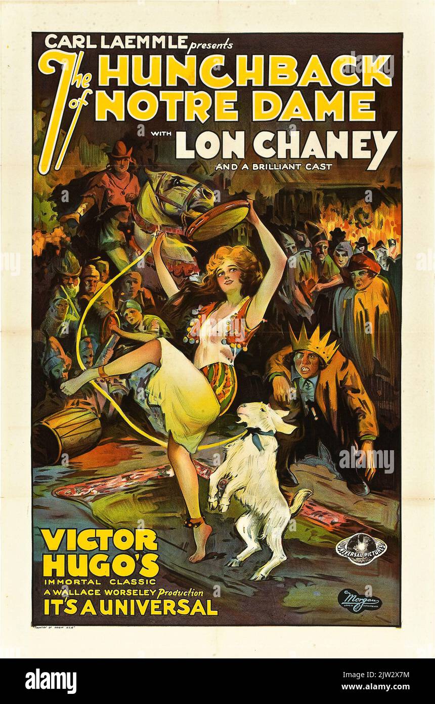 LON Chaney - poster del film Vintage per il film la Cacciata di Notre Dame (1923) Foto Stock
