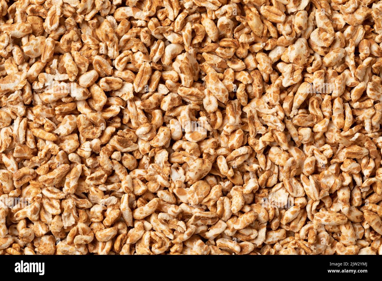 Buona oat puffed primo piano su full frame come sfondo Foto Stock