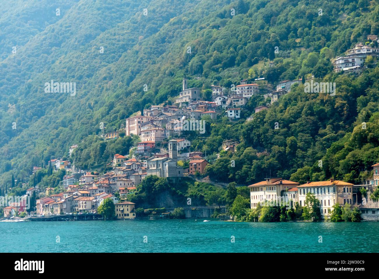 Como, Italia: Albogasio-oria sul Lago di Lugano, tratto dal comune lacustre di San Mamete Foto Stock