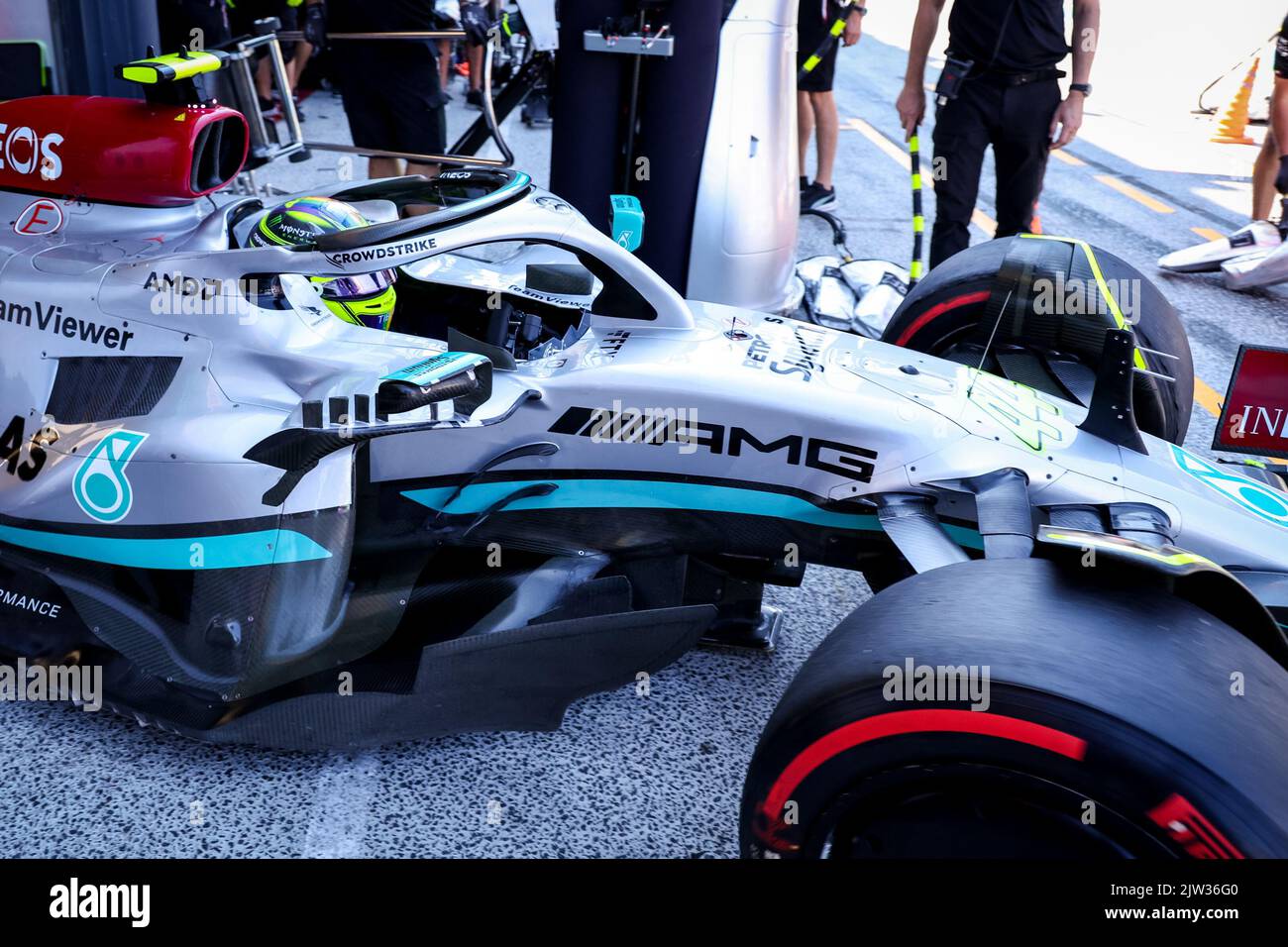 Zandvoort, Paesi Bassi. 03rd Set, 2022. ZANDVOORT, PAESI BASSI - SETTEMBRE 3: Durante la prova finale davanti al Gran Premio di Formula 1 olandese a Cicuit Zandvoort il 3 Settembre 2022 a Zandvoort, Paesi Bassi (Foto di Marcel ter Bals/Orange Pictures) Credit: Orange Pics BV/Alamy Live News Foto Stock