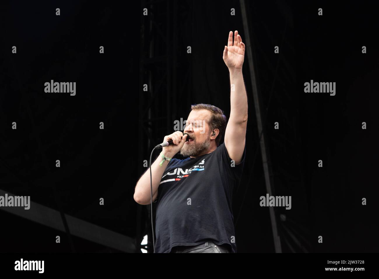 John Grant - suonare la tastiera e cantare al pubblico del Connect Festival Foto Stock