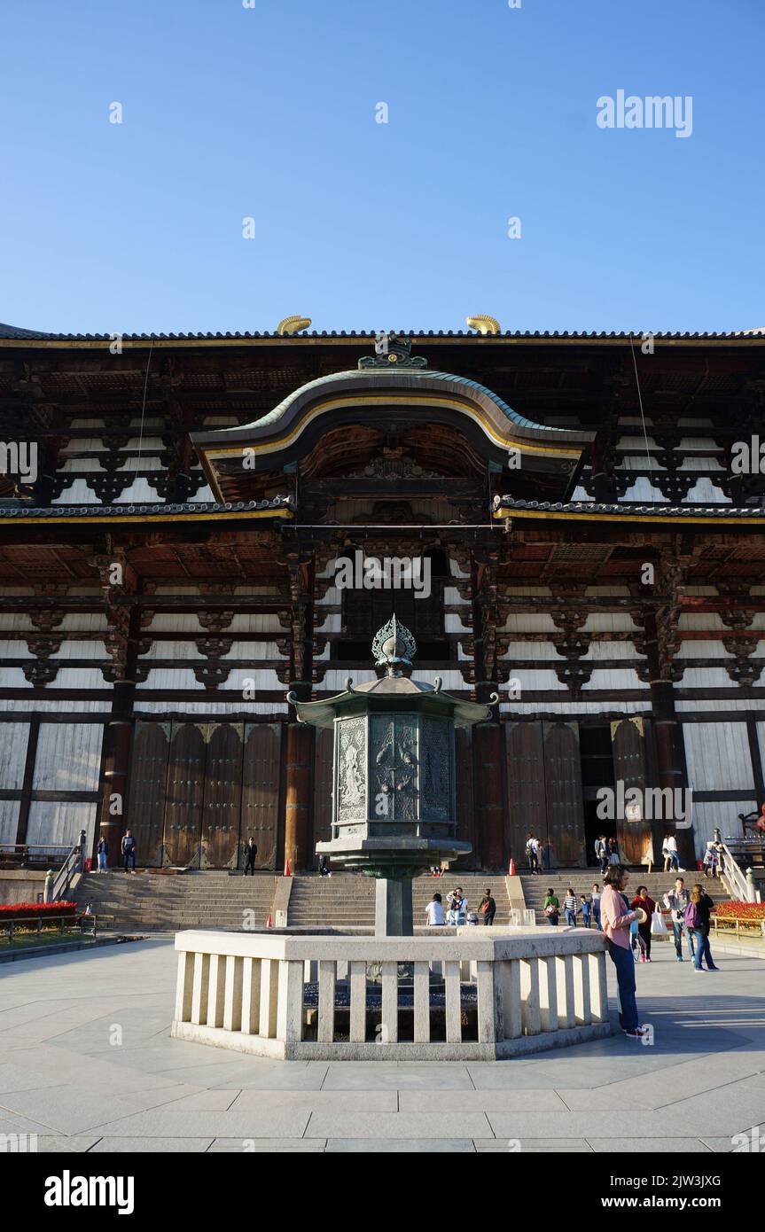 Santuario di Tōdai-ji a Nara Giappone Foto Stock
