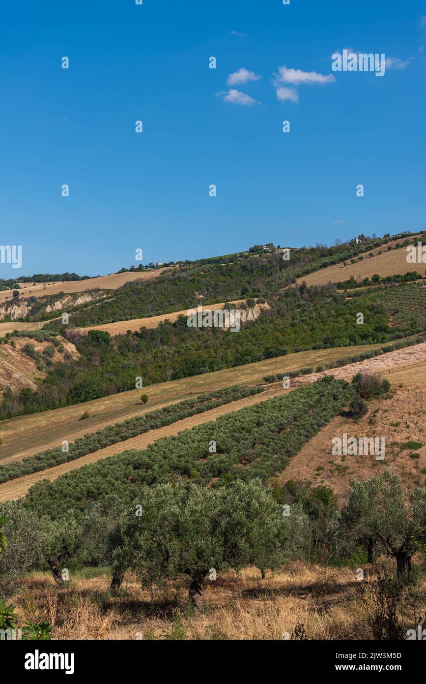 L'Abruzzo è una regione italiana situata a est di Roma, tra l'Adriatico e l'Appennino. Foto Stock