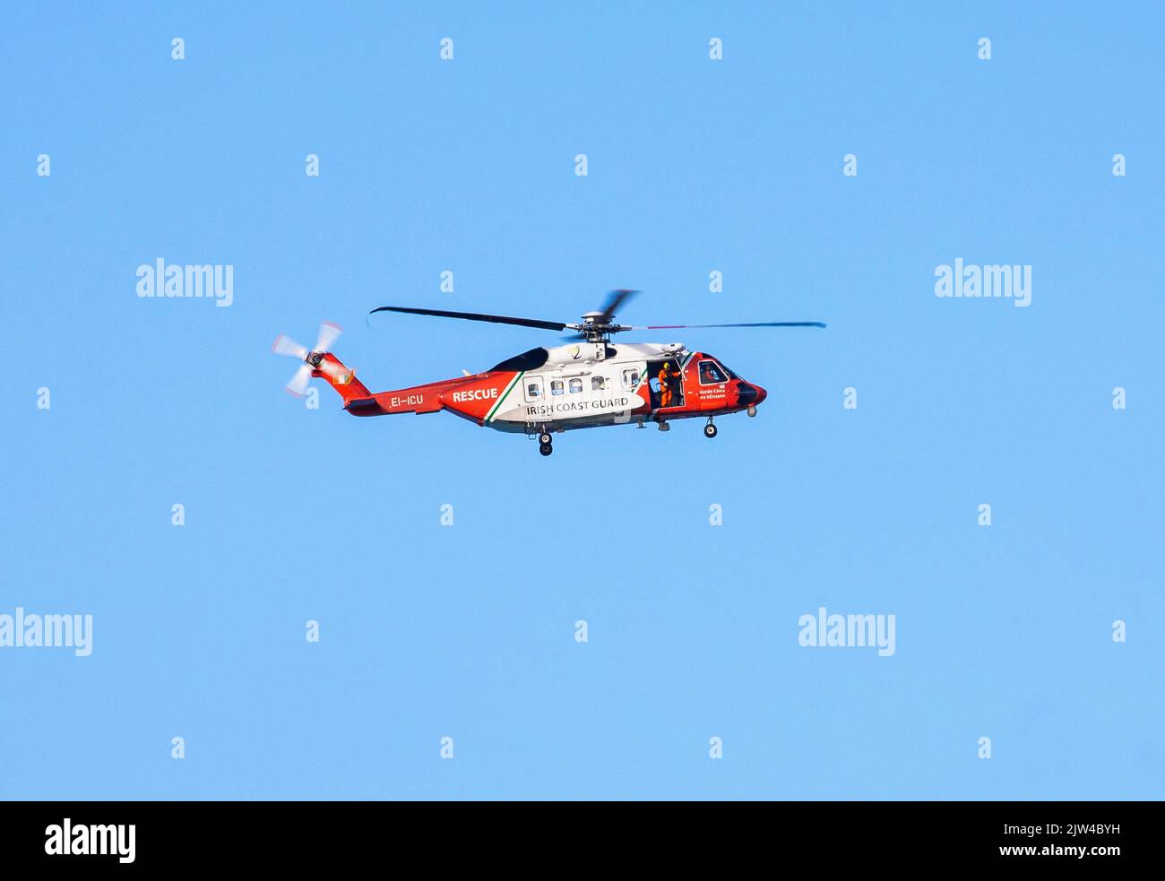 Elicottero guardia costiera Foto Stock