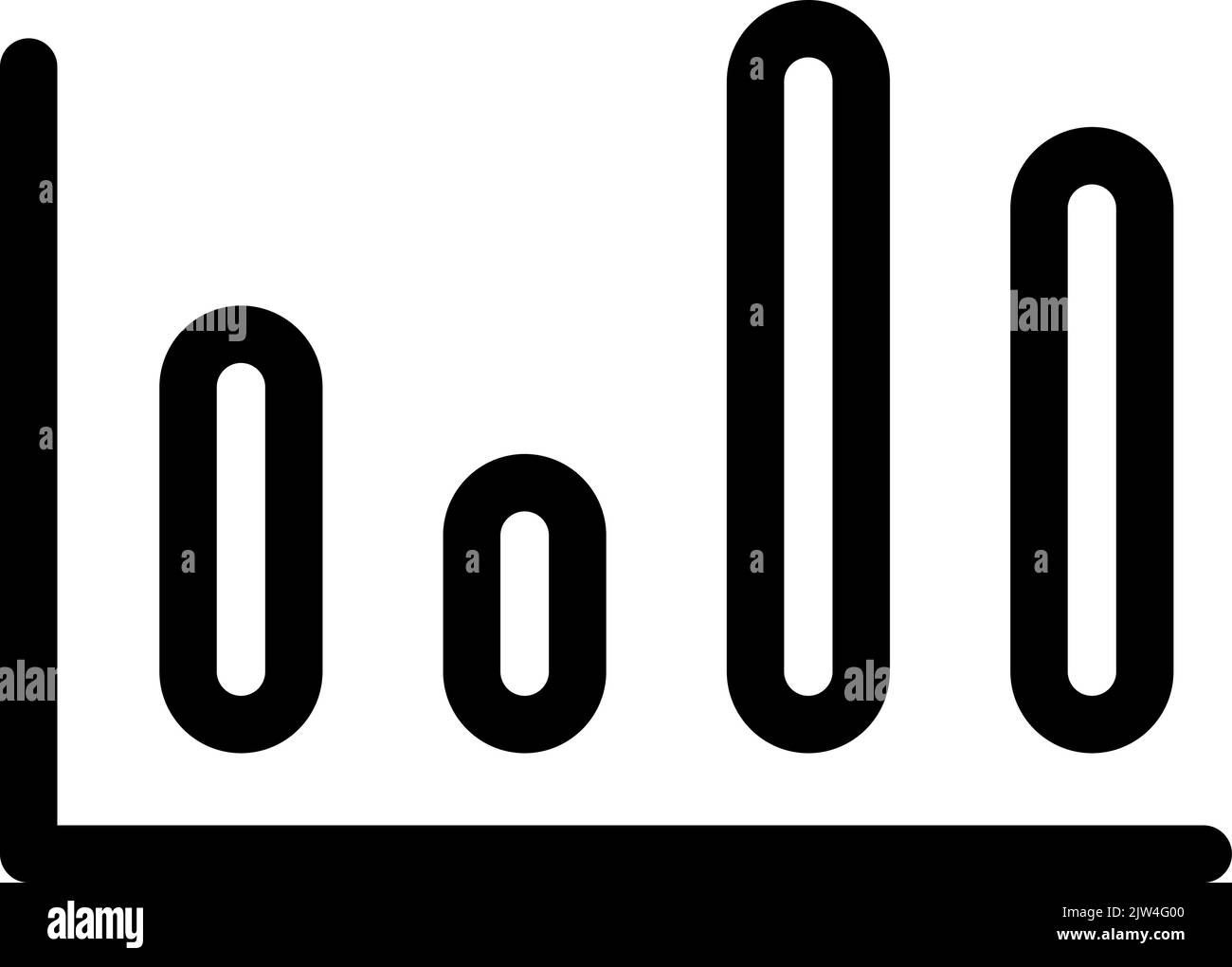 Monoline Vector diagramma e grafici icona del logo per il vostro progetto. Accedi al pulsante sul Web Illustrazione Vettoriale