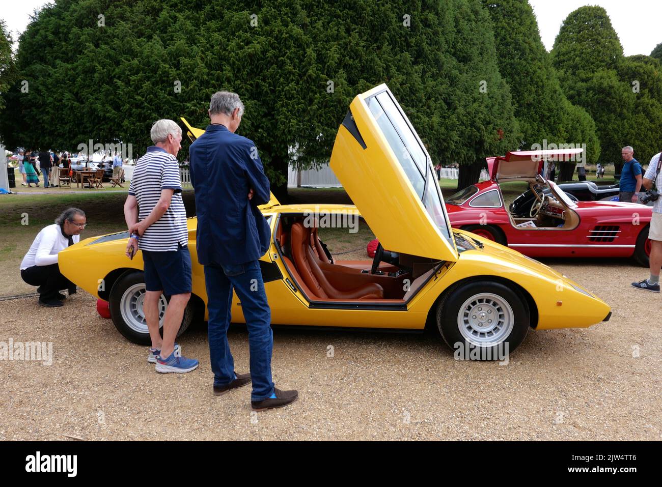 I Concours of Elegance hanno riunito ancora una volta una selezione di 60 delle auto più rarissime di tutto il mondo – molte delle quali non saranno mai state viste prima nel Regno Unito. Molte delle vetture Concours parteciperanno anche a un tour di 2 giorni in auto nei giorni che si protranno per l'evento principale di Concours. Il vincitore del Concours of Elegance non viene selezionato da una giuria, ma dagli stessi proprietari delle vetture. A ciascun partecipante viene chiesto di votare sugli altri modelli esposti per decidere quale vettura è considerata come la ‘migliore di spettacolo’. Foto Stock