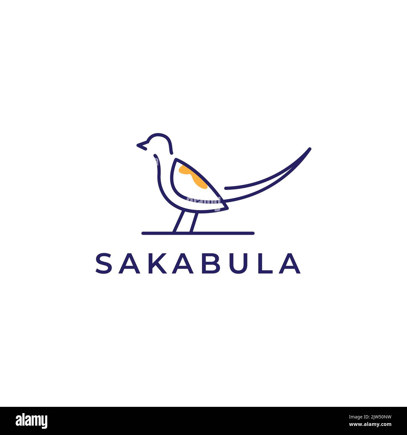 sakabula uccello logo vettore di design Illustrazione Vettoriale