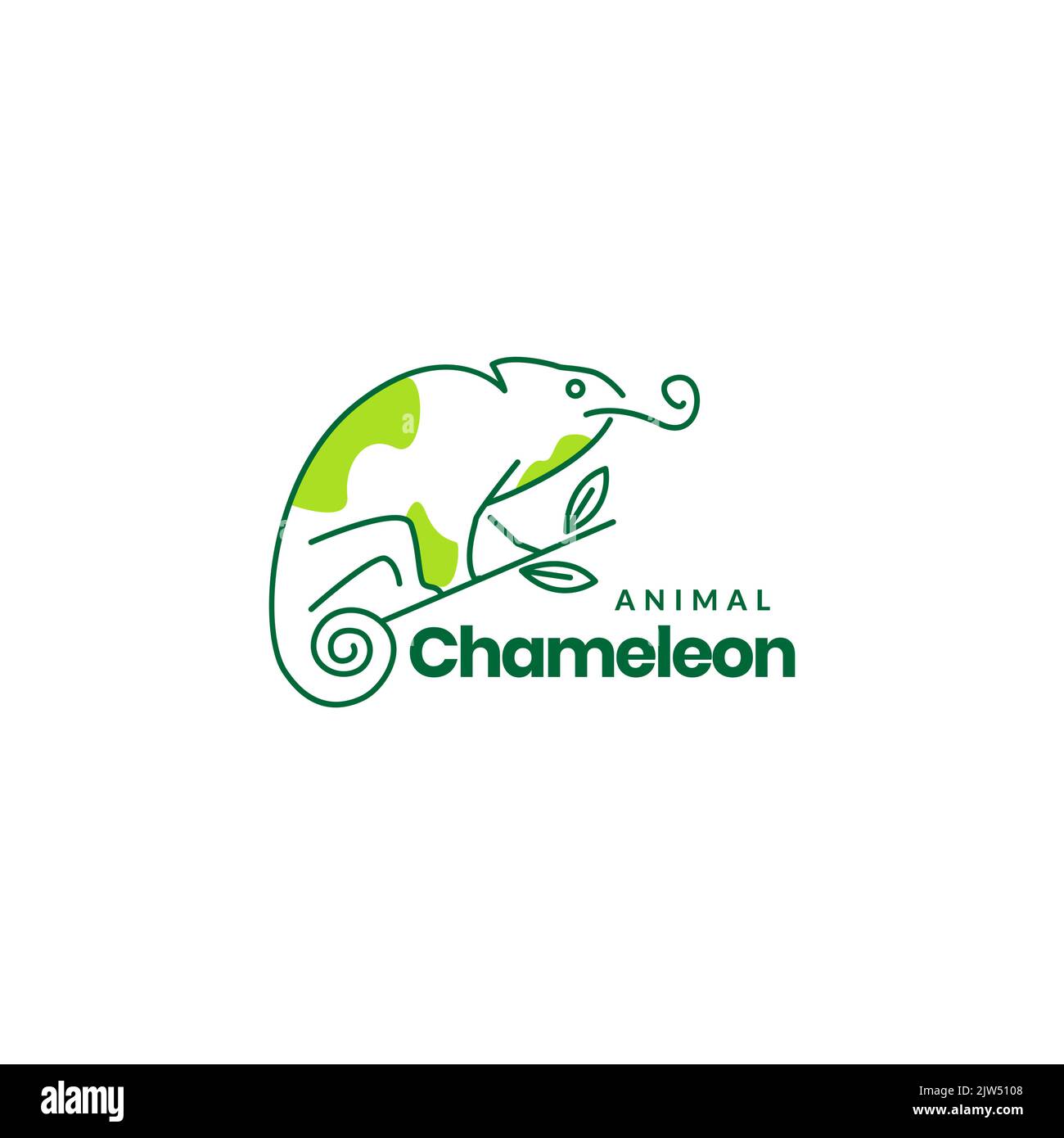 design astratto con logo camaleonte Illustrazione Vettoriale