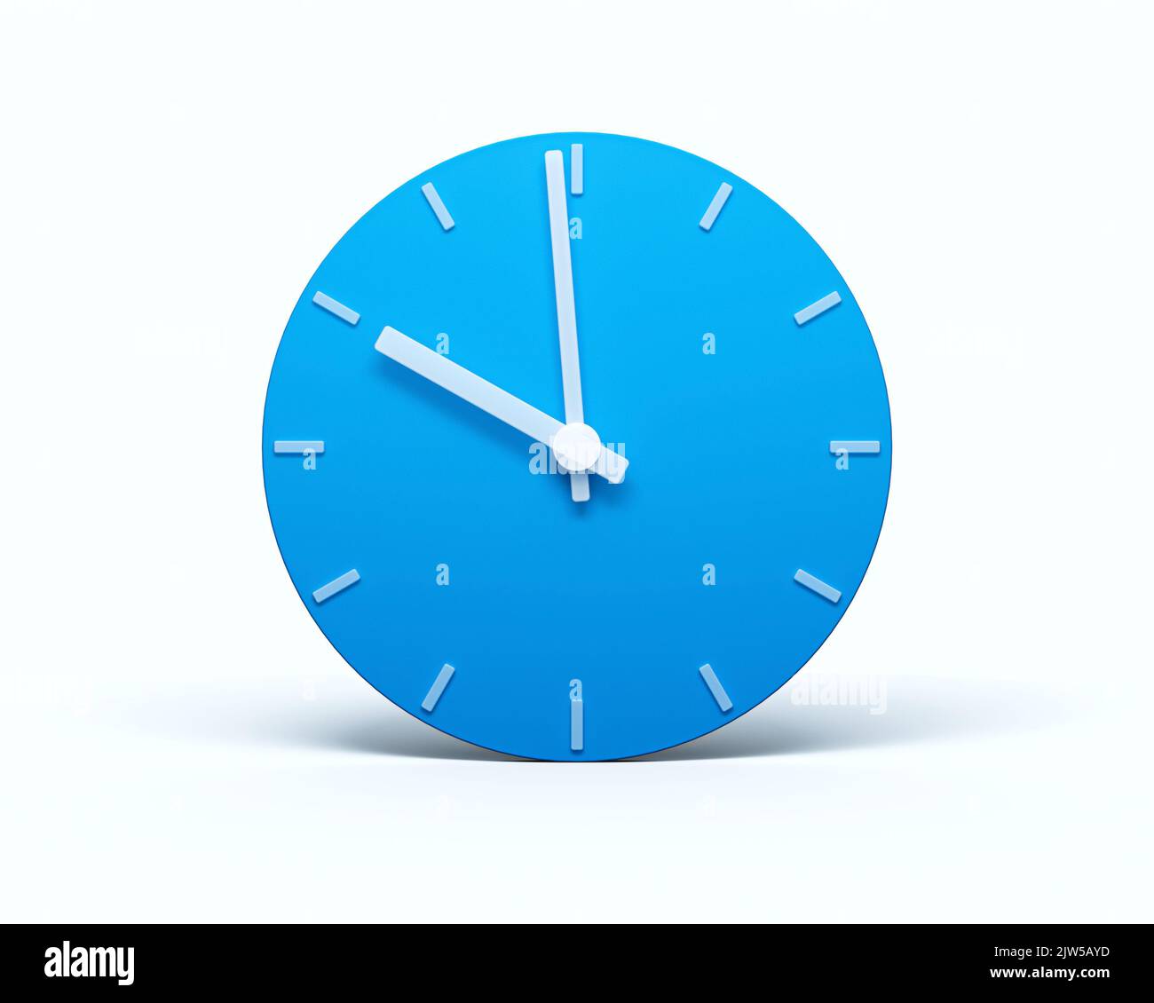 Un orologio da parete blu che mostra 10 isolato su uno sfondo bianco Foto  stock - Alamy