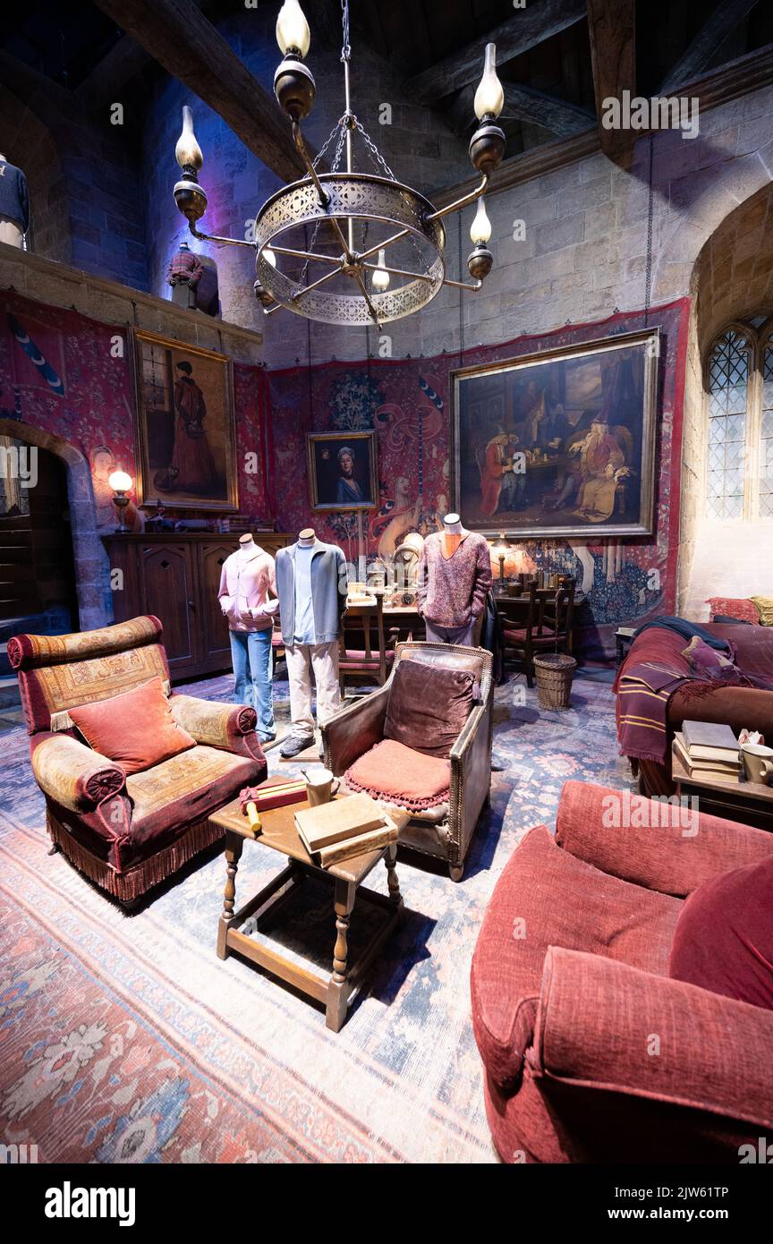 Leavesden, Regno Unito - 23 agosto 2022: Mostre all'interno del tour Making of Harry Potter presso lo studio Warner Bros. Foto Stock