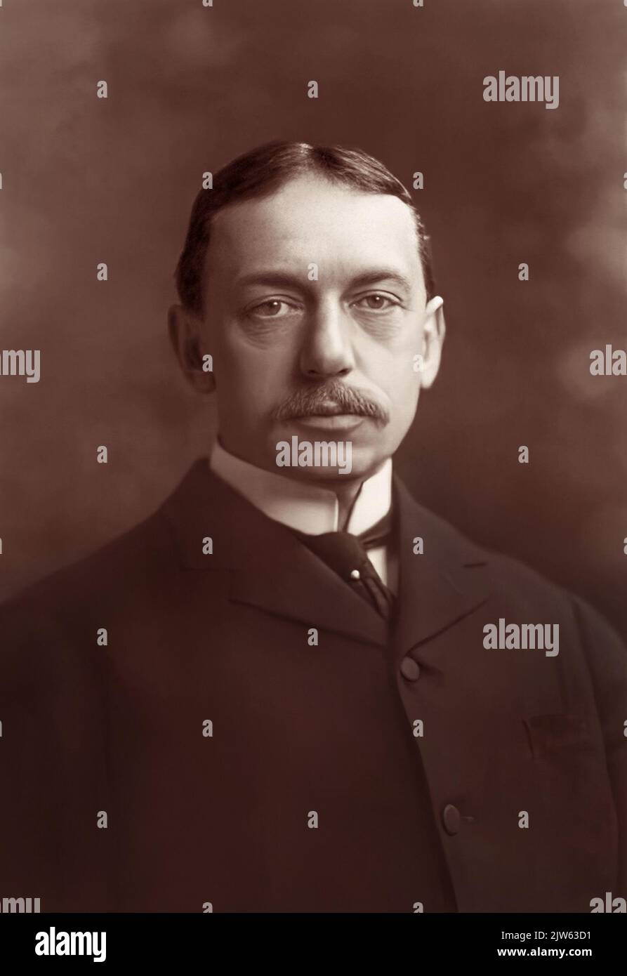 Henry Fairfield Osborn (1857-1935), paleontologo americano, geologo e sostenitore dell'eugenetica. Osborn è stato presidente dell'American Museum of Natural History per 25 anni ed è stato cofondatore dell'American Eugenics Society. Foto Stock